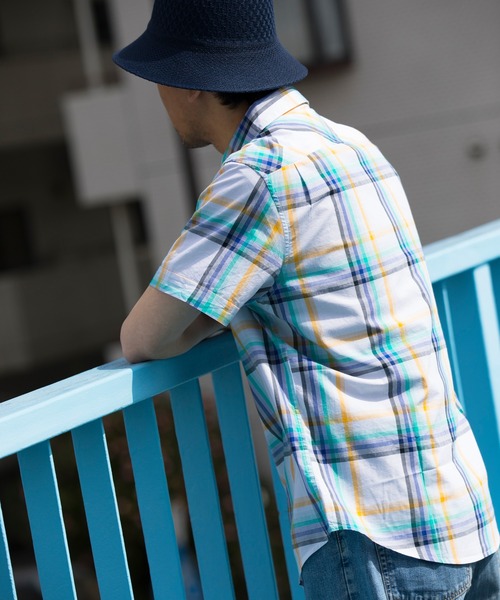 Original Penguin by Munsingwear（オリジナルペンギン バイ マンシングウェア）の「ペンギン バイ マンシングウェア マドラスチェックボタンダウンシャツ メンズ ユニセックス ウェア スポーツウェア ゴルフ（シャツ/ブラウス・メンズ・ホワイト・S/M/L/XL）」の5枚目の写真