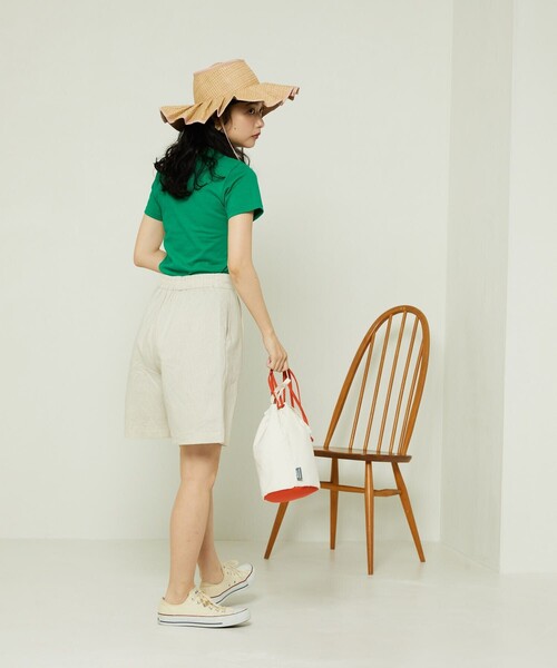 FREAK'S STORE（フリークスストア）の「リネンレーヨンショートパンツ（その他パンツ・レディース・オフホワイト/ブラック・MEDIUM/SMALL）」の12枚目の写真