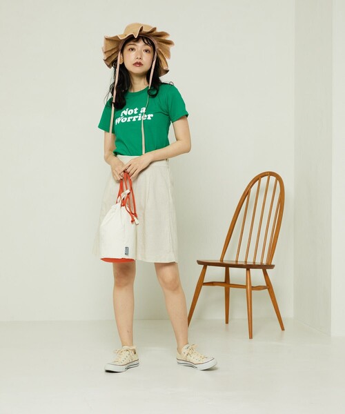 FREAK'S STORE（フリークスストア）の「リネンレーヨンショートパンツ（その他パンツ・レディース・オフホワイト/ブラック・MEDIUM/SMALL）」の3枚目の写真