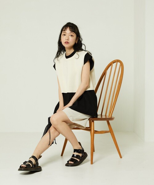 FREAK'S STORE（フリークスストア）の「リネンレーヨンショートパンツ（その他パンツ・レディース・オフホワイト/ブラック・MEDIUM/SMALL）」の10枚目の写真