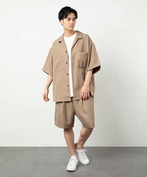 FREAK'S STORE | ビックシルエット オープンカラー ワークシャツ セットアップ/シェフパンツ/イージーショーツ(セットアップ)