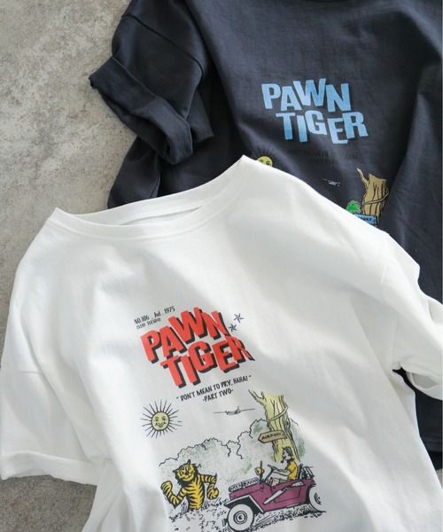 NOMBRE IMPAIR（ノンブルアンペール）の「アメコミPT　半袖TEE（Tシャツ/カットソー・レディース・ホワイト/チャコールグレー・FREE）」の7枚目の写真