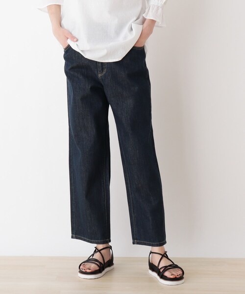 SHOO・LA・RUE(シューラルー)の「◆甘撚セミワイドデニム(デニムパンツ・レディース・ネイビー/ブルー・02/03)」の2枚目の写真