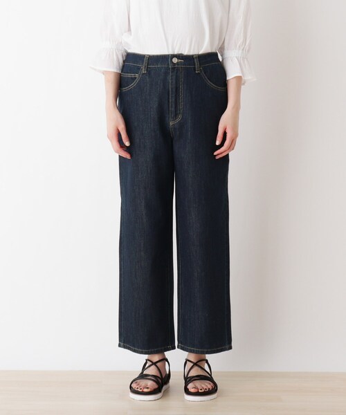 SHOO・LA・RUE(シューラルー)の「◆甘撚セミワイドデニム(デニムパンツ・レディース・ネイビー/ブルー・02/03)」の3枚目の写真