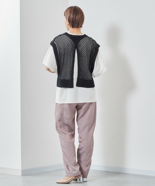 cepo（セポ）の「バックスリット　ドットメッシュニットベスト（ベスト・レディース・ブラック/ブルー/オフホワイト・M）」の15枚目の写真