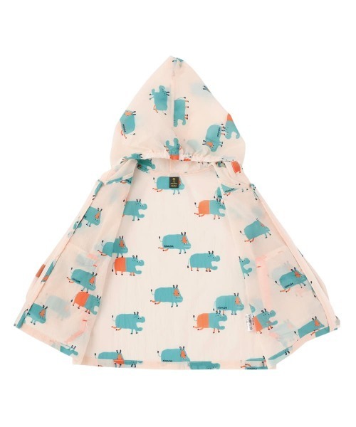 moimoln（モイモルン）の「クリップフード付ウィンドブレーカー（ナイロンジャケット・キッズ・アイボリー/ピンク系その他2・100cm/90cm/120cm/110cm/130cm）」の6枚目の写真