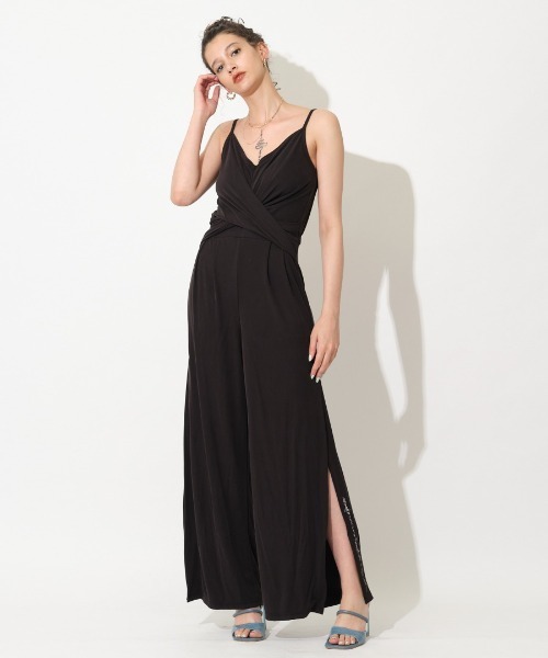 SPIRALGIRL(スパイラルガール)の「カシュクールサイドスリットオールインワン(ワンピース・レディース・ブラック/ブルー・FREE)」の16枚目の写真