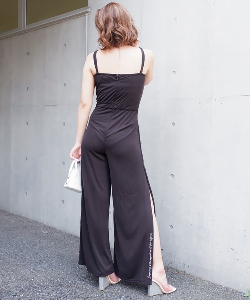 SPIRALGIRL(スパイラルガール)の「カシュクールサイドスリットオールインワン(ワンピース・レディース・ブラック/ブルー・FREE)」の13枚目の写真