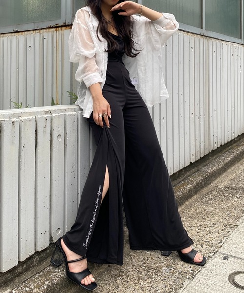 SPIRALGIRL(スパイラルガール)の「カシュクールサイドスリットオールインワン(ワンピース・レディース・ブラック/ブルー・FREE)」の14枚目の写真