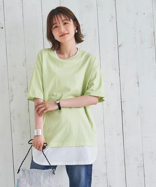 coen(コーエン)の「UVカット対応USAコットンレイヤード5分袖T coen(コーエン)の「UVカット対応USAコットンレイヤード5分袖T