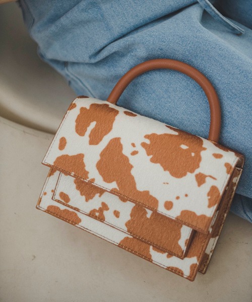 FREE'S MART（フリーズマート）の「【インフルエンサー森下愛里沙さんレコメンド 】◆フラップショルダーバッグ（ショルダーバッグ・レディース・パープル/ベージュ系その他/ブラウン系その他・ﾌﾘ-）」の2枚目の写真