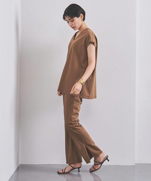 UNITED ARROWS（ユナイテッドアローズ）の「UBCC P PONTE スリット フレアパンツ◆（その他パンツ・レディース・ブラック/ブラウン・36/38）」の6枚目の写真