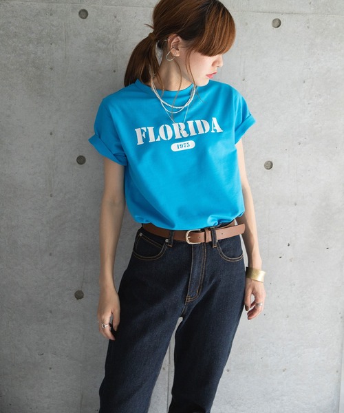 bohmal(ボマール)の「シンプルロゴカラフルTシャツ(Tシャツ/カットソー・レディース・ホワイト/ブルー/グリーン・FREE)」の18枚目の写真