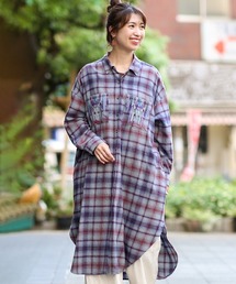 チチカカ | チェッククロス刺繍ワンピース(ワンピース)