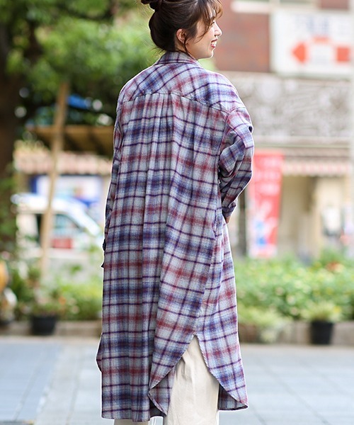 チチカカ（チチカカ）の「チェッククロス刺繍ワンピース（ワンピース・レディース・アイボリー/ブルー/ネイビー・FREE）」の9枚目の写真