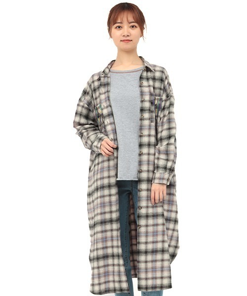 チチカカ（チチカカ）の「チェッククロス刺繍ワンピース（ワンピース・レディース・アイボリー/ブルー/ネイビー・FREE）」の13枚目の写真