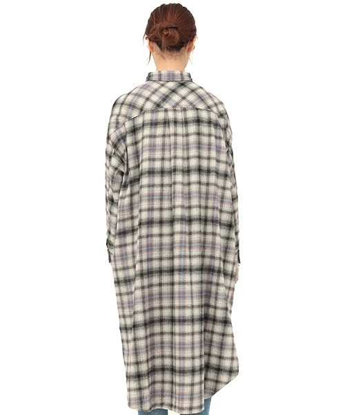 チチカカ（チチカカ）の「チェッククロス刺繍ワンピース（ワンピース・レディース・アイボリー/ブルー/ネイビー・FREE）」の15枚目の写真