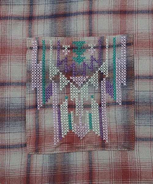 チチカカ（チチカカ）の「チェッククロス刺繍ワンピース（ワンピース・レディース・アイボリー/ブルー/ネイビー・FREE）」の21枚目の写真