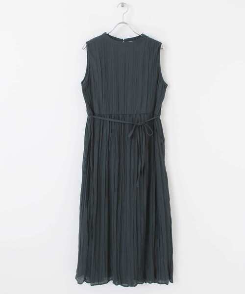 ITEMS URBANRESEARCH（アイテムズ アーバンリサーチ）の「ノースリーブワッシャーワンピース（ワンピース・レディース・チャコールグレー/ベージュ/グレー系その他・FREE）」の12枚目の写真