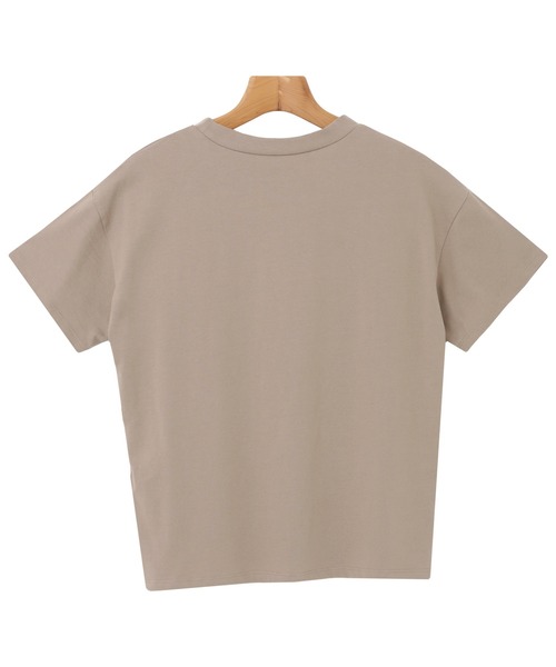 andme(アンドミー)の「コットン天竺半袖モックネックTシャツ(Tシャツ/カットソー・レディース・ブラック/オフホワイト/チャコールグレー/グレー系その他/モカ・M)」の22枚目の写真