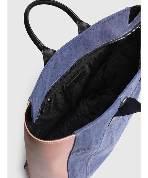 DIESEL(ディーゼル)の「レディース デニムパッチワーク トートバッグL(トートバッグ・レディース・ブルー・UNI)」の7枚目の写真