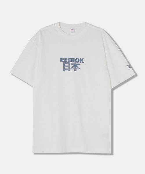 Reebok(リーボック)の「CL TOKYO TEE1(シーエル トーキョー ティー1)(Tシャツ/カットソー・メンズ・ホワイト×ライトグレー/ホワイト/オレンジ・XX-SMALL/XXX-LARGE/MEDIUM/X-SMALL/X-LARGE/SMALL/XX-LARGE/LARGE)」の1枚目の写真