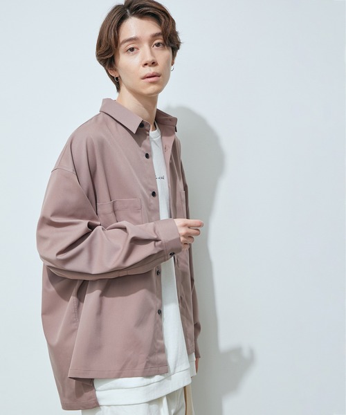 JUNRED(ジュンレッド)の「バルーンスリーブビッグシャツ(シャツ/ブラウス・メンズ・ブラック/ベージュ/ブルー・M/L)」の2枚目の写真