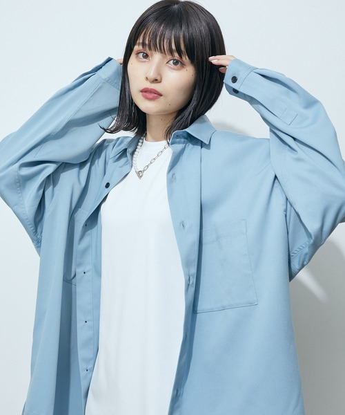 JUNRED(ジュンレッド)の「バルーンスリーブビッグシャツ(シャツ/ブラウス・メンズ・ブラック/ベージュ/ブルー・M/L)」の3枚目の写真