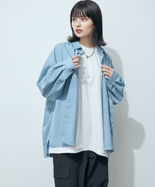 JUNRED(ジュンレッド)の「バルーンスリーブビッグシャツ(シャツ/ブラウス・メンズ・ブラック/ベージュ/ブルー・M/L)」の11枚目の写真