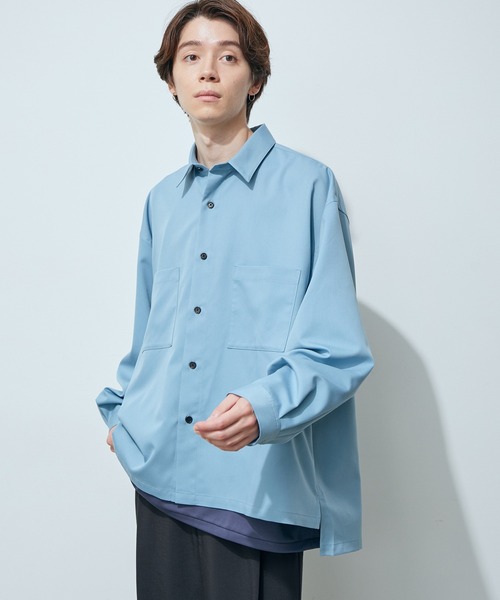 JUNRED(ジュンレッド)の「バルーンスリーブビッグシャツ(シャツ/ブラウス・メンズ・ブラック/ベージュ/ブルー・M/L)」の10枚目の写真