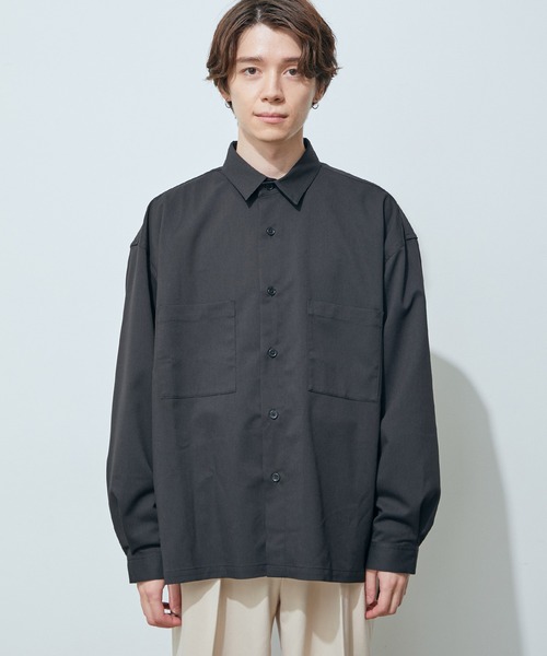 JUNRED(ジュンレッド)の「バルーンスリーブビッグシャツ(シャツ/ブラウス・メンズ・ブラック/ベージュ/ブルー・M/L)」の18枚目の写真