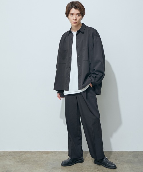 JUNRED(ジュンレッド)の「バルーンスリーブビッグシャツ(シャツ/ブラウス・メンズ・ブラック/ベージュ/ブルー・M/L)」の12枚目の写真