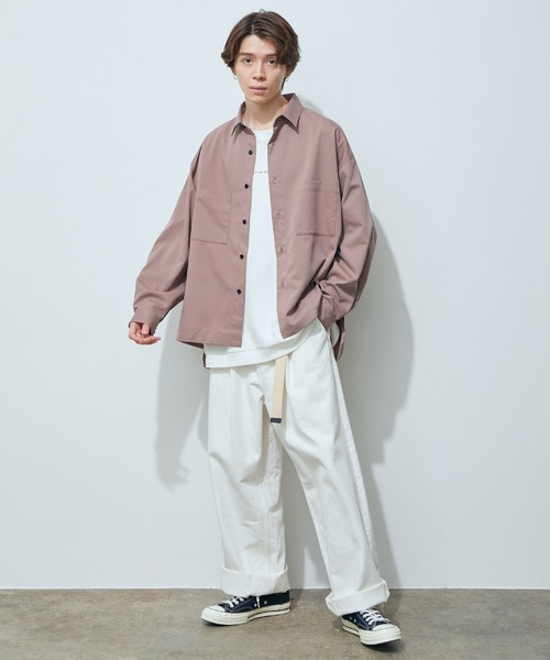 JUNRED(ジュンレッド)の「バルーンスリーブビッグシャツ(シャツ/ブラウス・メンズ・ブラック/ベージュ/ブルー・M/L)」の15枚目の写真