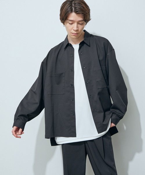 JUNRED(ジュンレッド)の「バルーンスリーブビッグシャツ(シャツ/ブラウス・メンズ・ブラック/ベージュ/ブルー・M/L)」の4枚目の写真