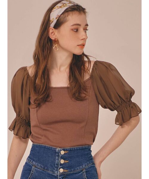 RESEXXY（リゼクシー）の「ゴールドポイントマーブルピアス（ピアス（両耳用）・レディース・ピンク/ブラウン・FREE）」の3枚目の写真