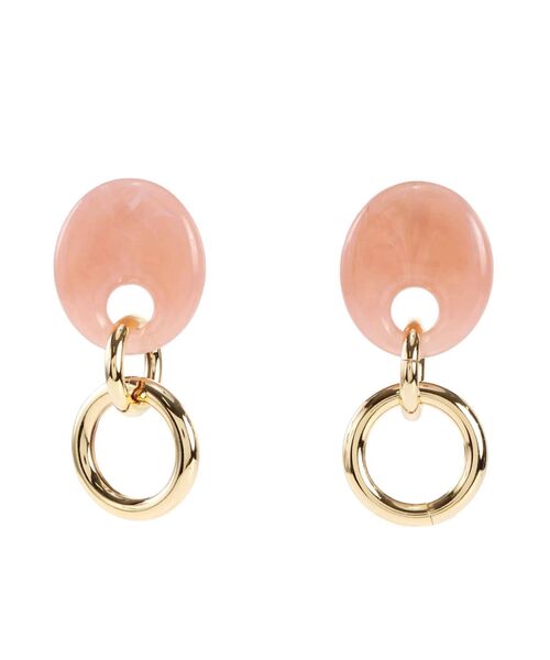 RESEXXY（リゼクシー）の「ゴールドポイントマーブルピアス（ピアス（両耳用）・レディース・ピンク/ブラウン・FREE）」の7枚目の写真