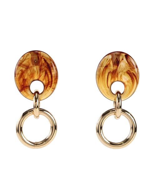 RESEXXY（リゼクシー）の「ゴールドポイントマーブルピアス（ピアス（両耳用）・レディース・ピンク/ブラウン・FREE）」の8枚目の写真