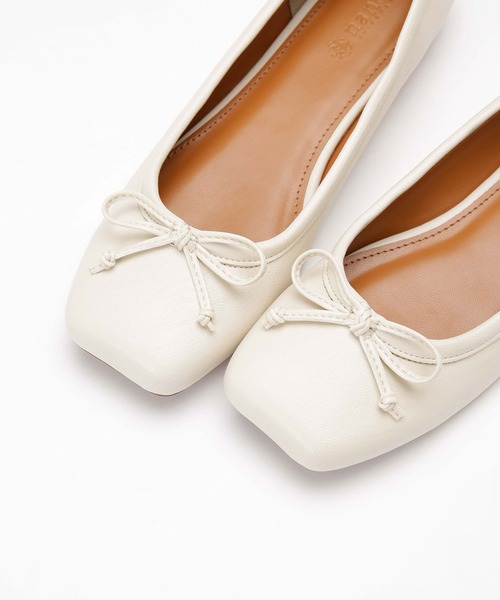 NANO universe(ナノユニバース)の「スクエアバレエシューズ(バレエシューズ・レディース・ベージュ/ブラック/アイボリー・37/36/38)」の12枚目の写真