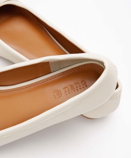 NANO universe(ナノユニバース)の「スクエアバレエシューズ(バレエシューズ・レディース・ベージュ/ブラック/アイボリー・37/36/38)」の7枚目の写真