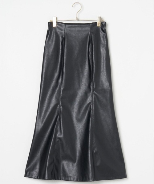 Verybrain（ベリーブレイン）の「very brain/VS-097 ﾌｪｲｸﾚｻﾞｰﾏｰﾒｲﾄﾞSK（スカート・レディース・ブラック・M）」の4枚目の写真