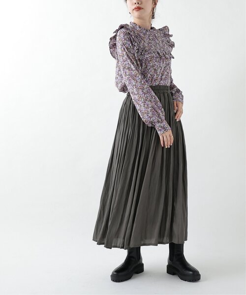 RAY CASSIN（レイカズン）の「花柄スクエアフリルブラウス（シャツ/ブラウス・レディース・パープル/イエロー/グリーン・FREE）」の13枚目の写真