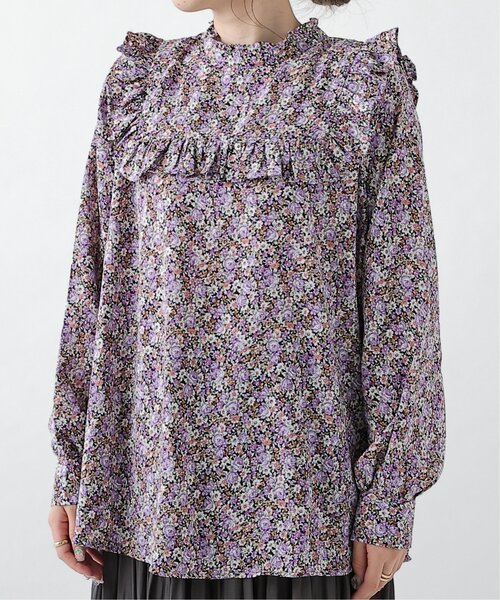 RAY CASSIN（レイカズン）の「花柄スクエアフリルブラウス（シャツ/ブラウス・レディース・パープル/イエロー/グリーン・FREE）」の18枚目の写真