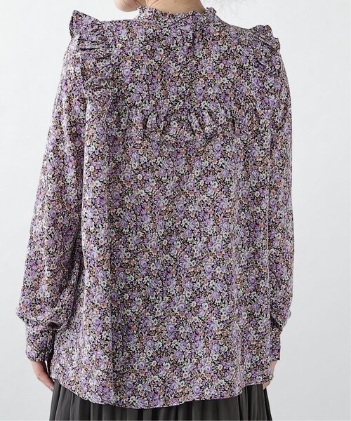 RAY CASSIN（レイカズン）の「花柄スクエアフリルブラウス（シャツ/ブラウス・レディース・パープル/イエロー/グリーン・FREE）」の12枚目の写真