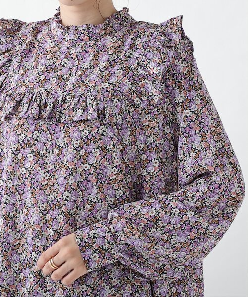 RAY CASSIN（レイカズン）の「花柄スクエアフリルブラウス（シャツ/ブラウス・レディース・パープル/イエロー/グリーン・FREE）」の14枚目の写真