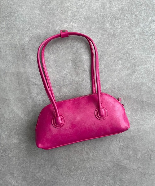 AS KNOW AS PINKY(アズノゥアズピンキー)の「ロングハンド☆ボストンバッグ(ボストンバッグ・レディース・ホワイト/ブラック/グリーン/ピンク/ブルー・FREE)」の5枚目の写真