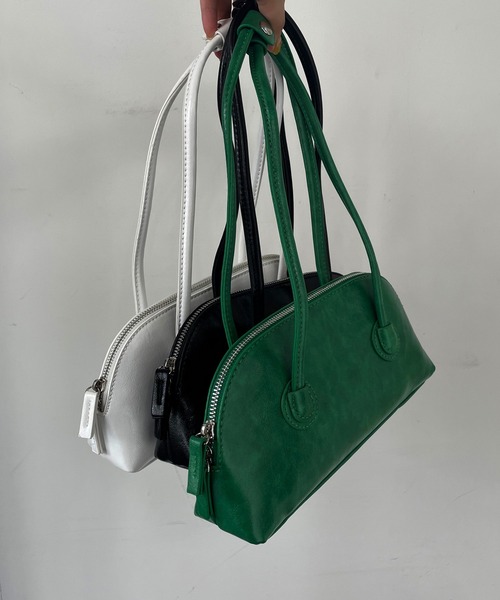 AS KNOW AS PINKY(アズノゥアズピンキー)の「ロングハンド☆ボストンバッグ(ボストンバッグ・レディース・ホワイト/ブラック/グリーン/ピンク/ブルー・FREE)」の1枚目の写真