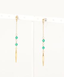 【airy】カラーストーン　ロングイヤリング
