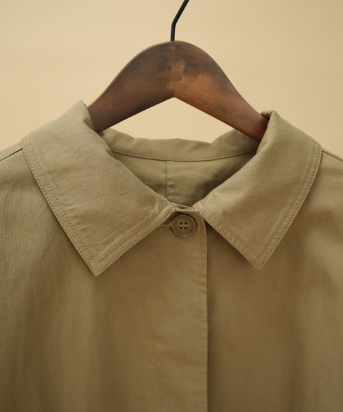 slowmelly（スローメリー）の「ステンカラーコート（ステンカラーコート・レディース・ライトベージュ/ブラック/ベージュ・FREE）」の8枚目の写真