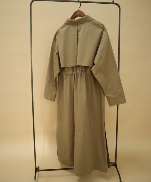 slowmelly（スローメリー）の「ステンカラーコート（ステンカラーコート・レディース・ライトベージュ/ブラック/ベージュ・FREE）」の10枚目の写真