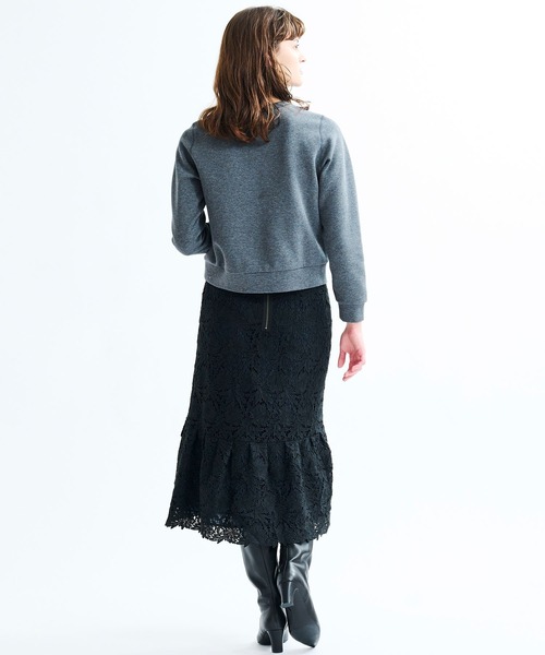 LANVIN en Bleu（ランバンオンブルー）の「【セットアップ対応商品】レーススカート（スカート・レディース・オフホワイト/ブラック・38）」の7枚目の写真